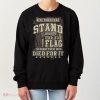 Real Americans Stand For The Flag To Honor The Fallen Gift Women's Sweatshirt thumb 0