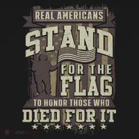 Real Americans Stand For The Flag To Honor The Fallen Gift Bucket Hat thumb 4