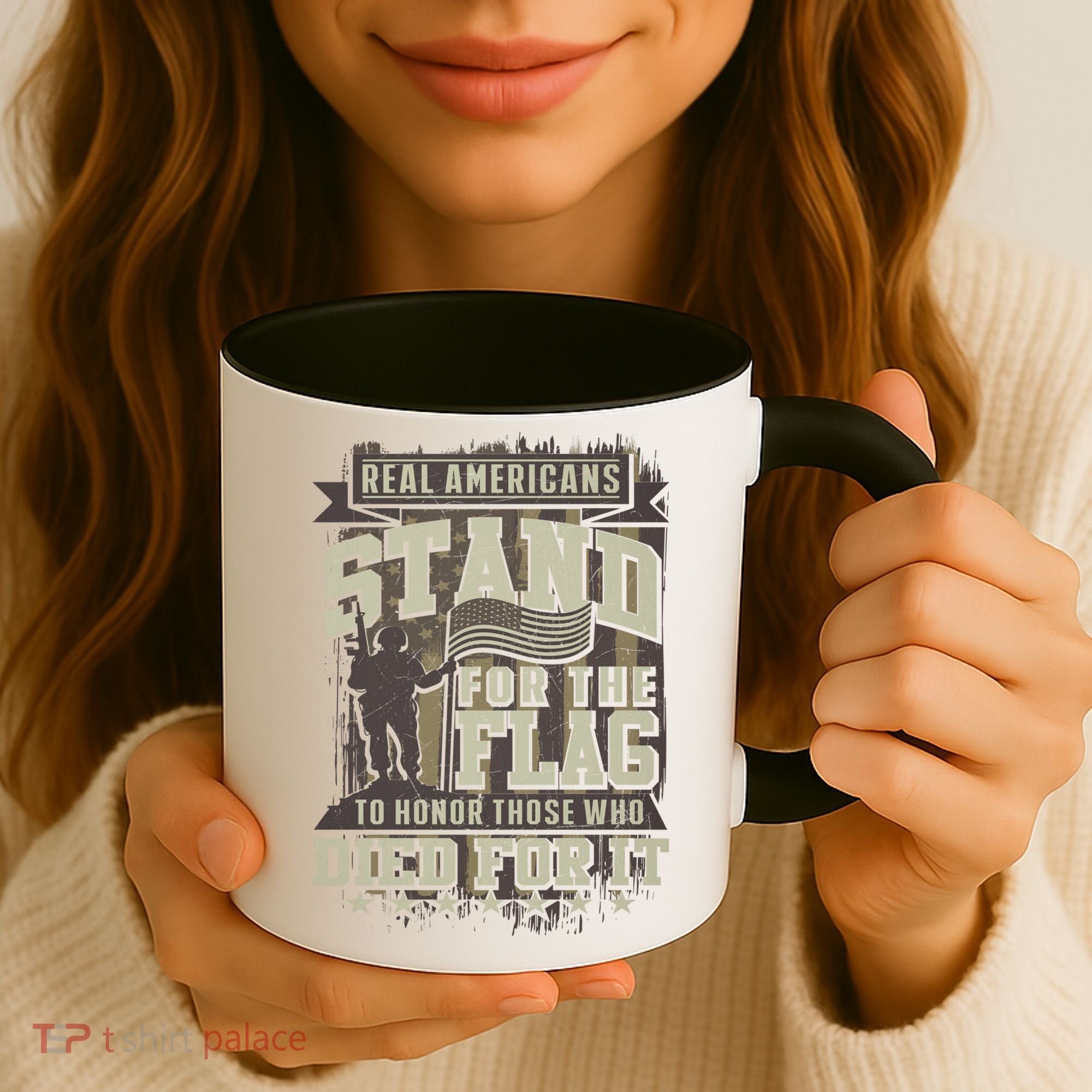 Real Americans Stand For The Flag To Honor The Fallen Gift Coffee Mug