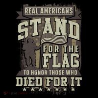 Real Americans Stand For The Flag To Honor The Fallen Gift Coffee Mug thumb 5
