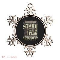 Real Americans Stand For The Flag To Honor The Fallen Gift Ornament thumb 0
