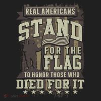 Real Americans Stand For The Flag To Honor The Fallen Gift Hat thumb 2