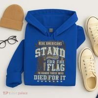 Real Americans Stand For The Flag To Honor The Fallen Gift Hoodie thumb 4