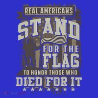 Real Americans Stand For The Flag To Honor The Fallen Gift Mousepad thumb 1