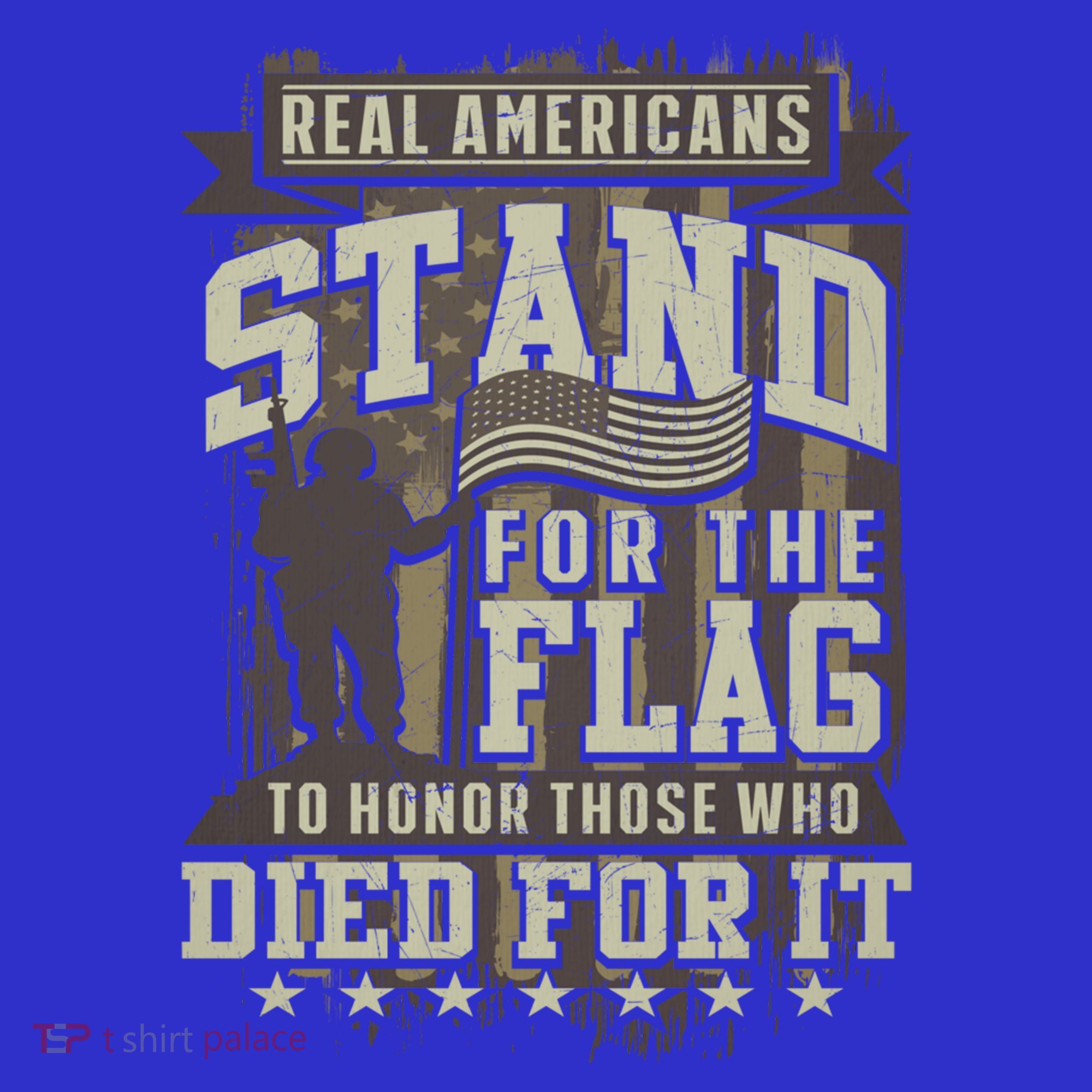 Real Americans Stand For The Flag To Honor The Fallen Gift Mousepad