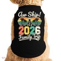 Retro Aw Ship It's A 2026 Family Trip Vacation Doggie Tank thumb 0