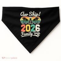 Retro Aw Ship It's A 2026 Family Trip Vacation USA-Made Doggie Bandana thumb 0