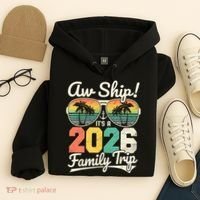 Retro Aw Ship It's A 2026 Family Trip Vacation Hoodie thumb 4