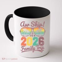 Retro Aw Ship It's A 2026 Family Trip Vacation Coffee Mug thumb 0