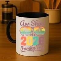 Retro Aw Ship It's A 2026 Family Trip Vacation Coffee Mug thumb 4