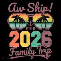 Retro Aw Ship It's A 2026 Family Trip Vacation Coffee Mug thumb 5