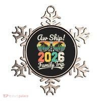 Retro Aw Ship It's A 2026 Family Trip Vacation Ornament thumb 0