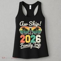 Retro Aw Ship It's A 2026 Family Trip Vacation Women's Tank Top thumb 3