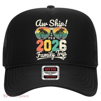 Retro Aw Ship It's A 2026 Family Trip Vacation Hat