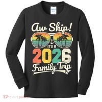 Retro Aw Ship It's A 2026 Family Trip Vacation Kids Long Sleeve Shirt thumb 0