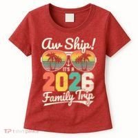 Retro Aw Ship It's A 2026 Family Trip Vacation Women's T-Shirt thumb 0
