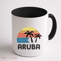 Retro Aruba Souvenir Cool Gift Ruba Vacationers Gift Coffee Mug thumb 1