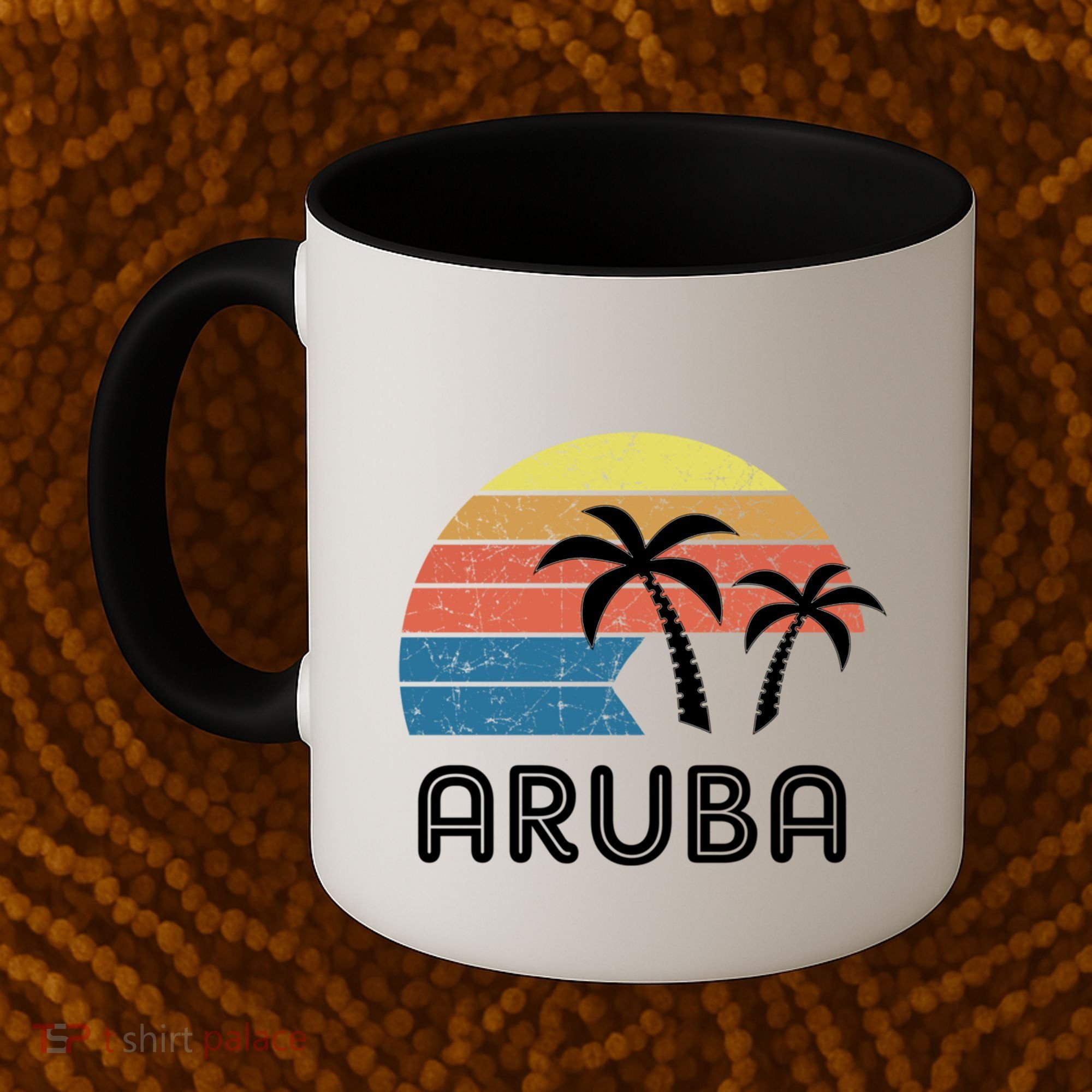 Retro Aruba Souvenir Cool Gift Ruba Vacationers Gift Coffee Mug