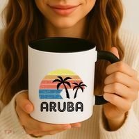 Retro Aruba Souvenir Cool Gift Ruba Vacationers Gift Coffee Mug thumb 3