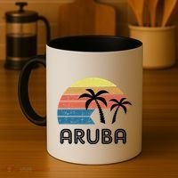 Retro Aruba Souvenir Cool Gift Ruba Vacationers Gift Coffee Mug thumb 4