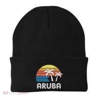 Retro Aruba Souvenir Cool Gift Ruba Vacationers Gift Beanie thumb 0
