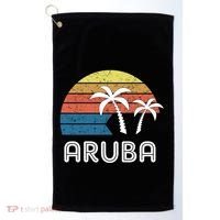 Retro Aruba Souvenir Cool Gift Ruba Vacationers Gift Golf Towel thumb 0