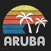 Retro Aruba Souvenir Cool Gift Ruba Vacationers Gift Golf Towel thumb 3