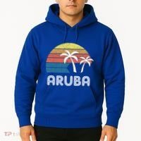 Retro Aruba Souvenir Cool Gift Ruba Vacationers Gift Hoodie thumb 2