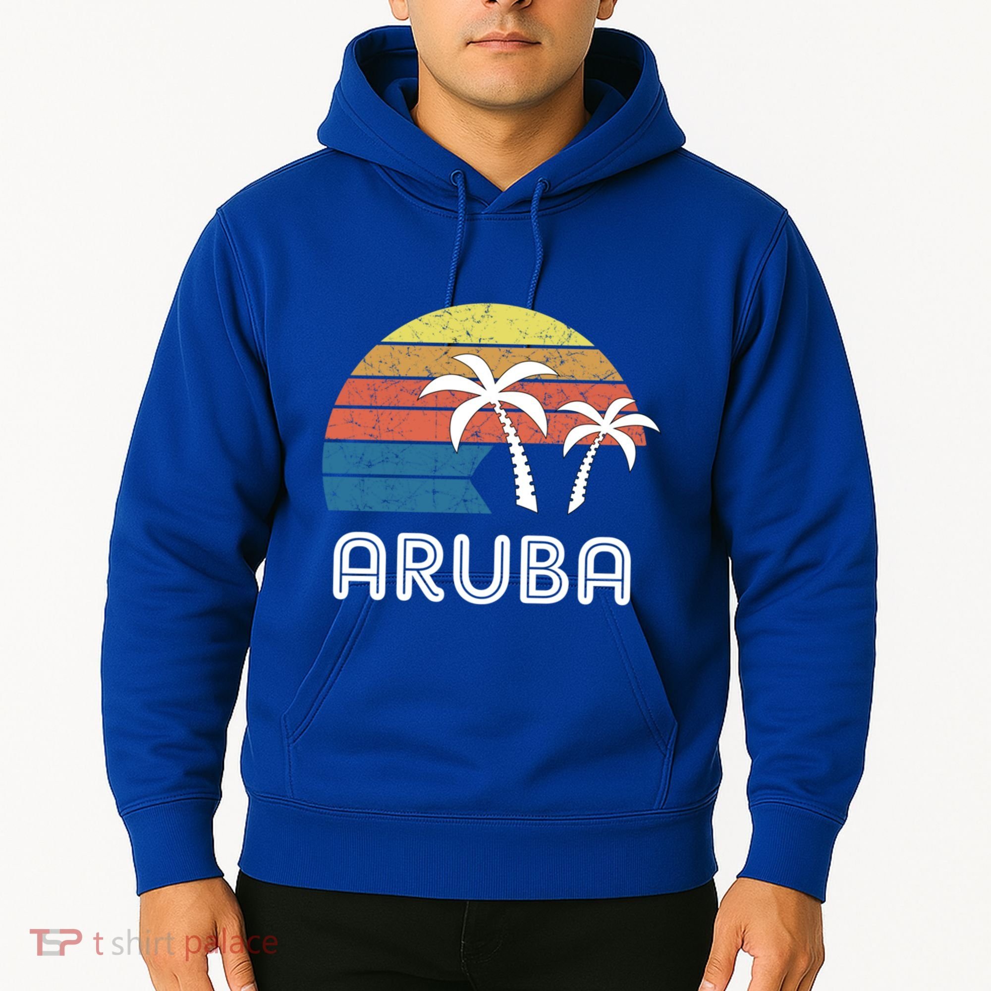 Retro Aruba Souvenir Cool Gift Ruba Vacationers Gift Hoodie