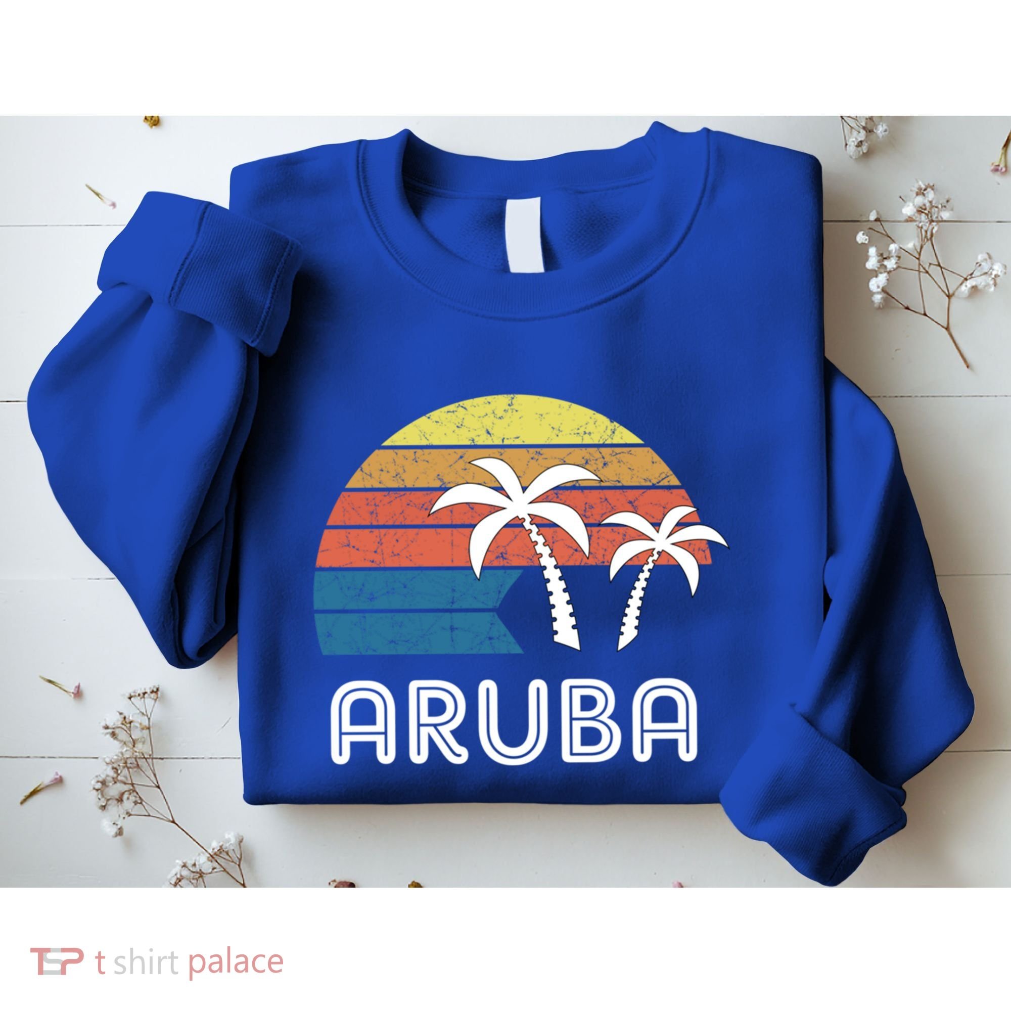 Retro Aruba Souvenir Cool Gift Ruba Vacationers Gift Sweatshirt