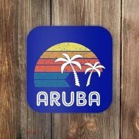 Retro Aruba Souvenir Cool Gift Ruba Vacationers Gift Coaster thumb 0