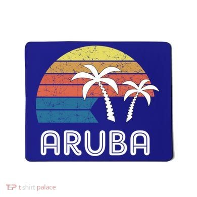 Retro Aruba Souvenir Cool Gift Ruba Vacationers Gift Mousepad