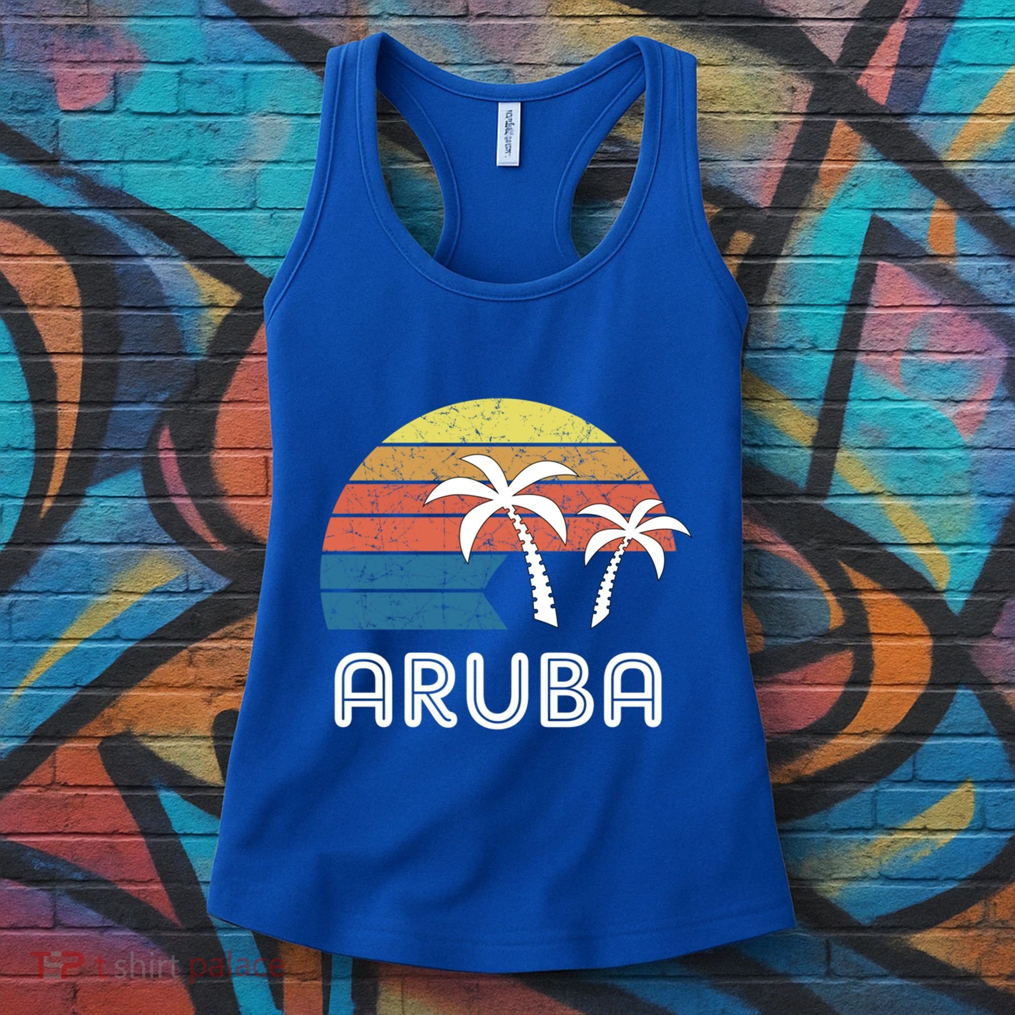 Retro Aruba Souvenir Cool Gift Ruba Vacationers Gift Women's Tank Top
