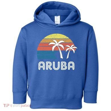 Retro Aruba Souvenir Cool Gift Ruba Vacationers Gift Toddler Hoodie