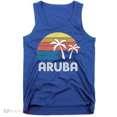 Retro Aruba Souvenir Cool Gift Ruba Vacationers Gift Tank Top