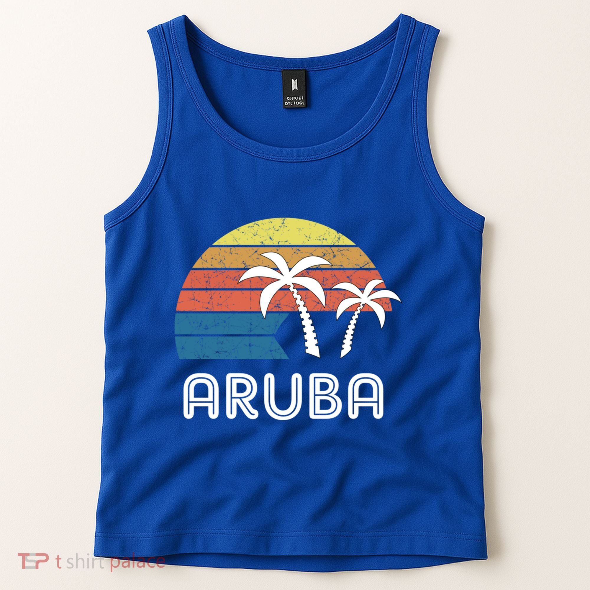 Retro Aruba Souvenir Cool Gift Ruba Vacationers Gift Tank Top