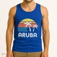 Retro Aruba Souvenir Cool Gift Ruba Vacationers Gift Tank Top thumb 3