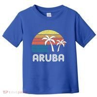 Retro Aruba Souvenir Cool Gift Ruba Vacationers Gift Toddler T-Shirt thumb 0