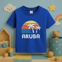 Retro Aruba Souvenir Cool Gift Ruba Vacationers Gift Toddler T-Shirt thumb 3