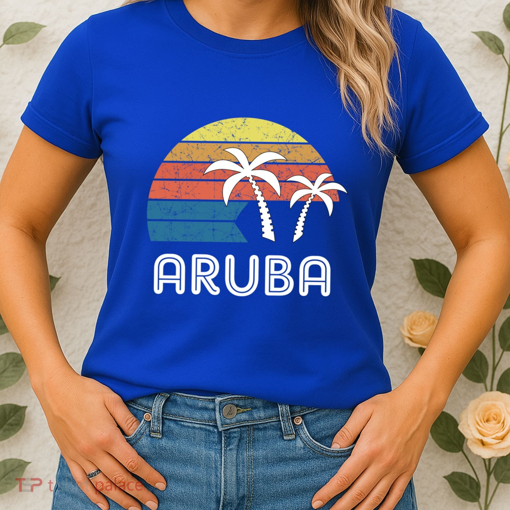 Retro Aruba Souvenir Cool Gift Ruba Vacationers Gift Women's T-Shirt