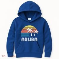 Retro Aruba Souvenir Cool Gift Ruba Vacationers Gift Kids Hoodie thumb 0