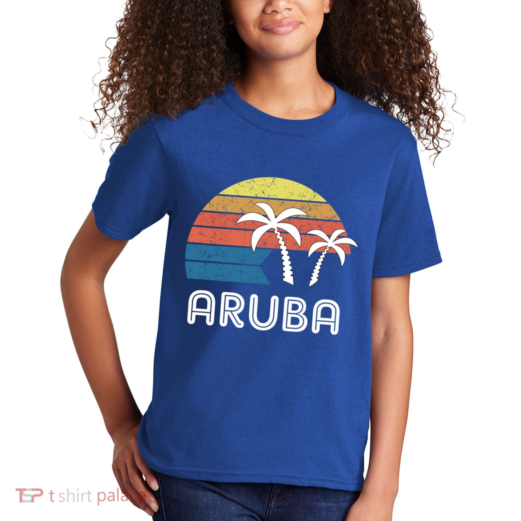 Retro Aruba Souvenir Cool Gift Ruba Vacationers Gift Kids T-Shirt