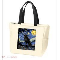 Raven Art Starry Night Edgar Allan Poe Raven Poe Tote Bag thumb 3