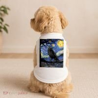 Raven Art Starry Night Edgar Allan Poe Raven Poe Doggie Tank thumb 2