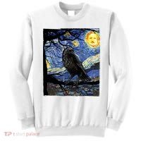 Raven Art Starry Night Edgar Allan Poe Raven Poe Sweatshirt thumb 0