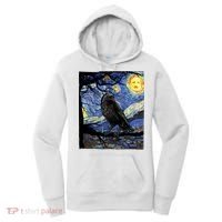 Raven Art Starry Night Edgar Allan Poe Raven Poe Women's Hoodie thumb 0