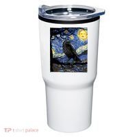 Raven Art Starry Night Edgar Allan Poe Raven Poe Tumbler thumb 0