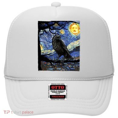 Raven Art Starry Night Edgar Allan Poe Raven Poe Hat