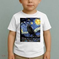 Raven Art Starry Night Edgar Allan Poe Raven Poe Toddler T-Shirt thumb 2