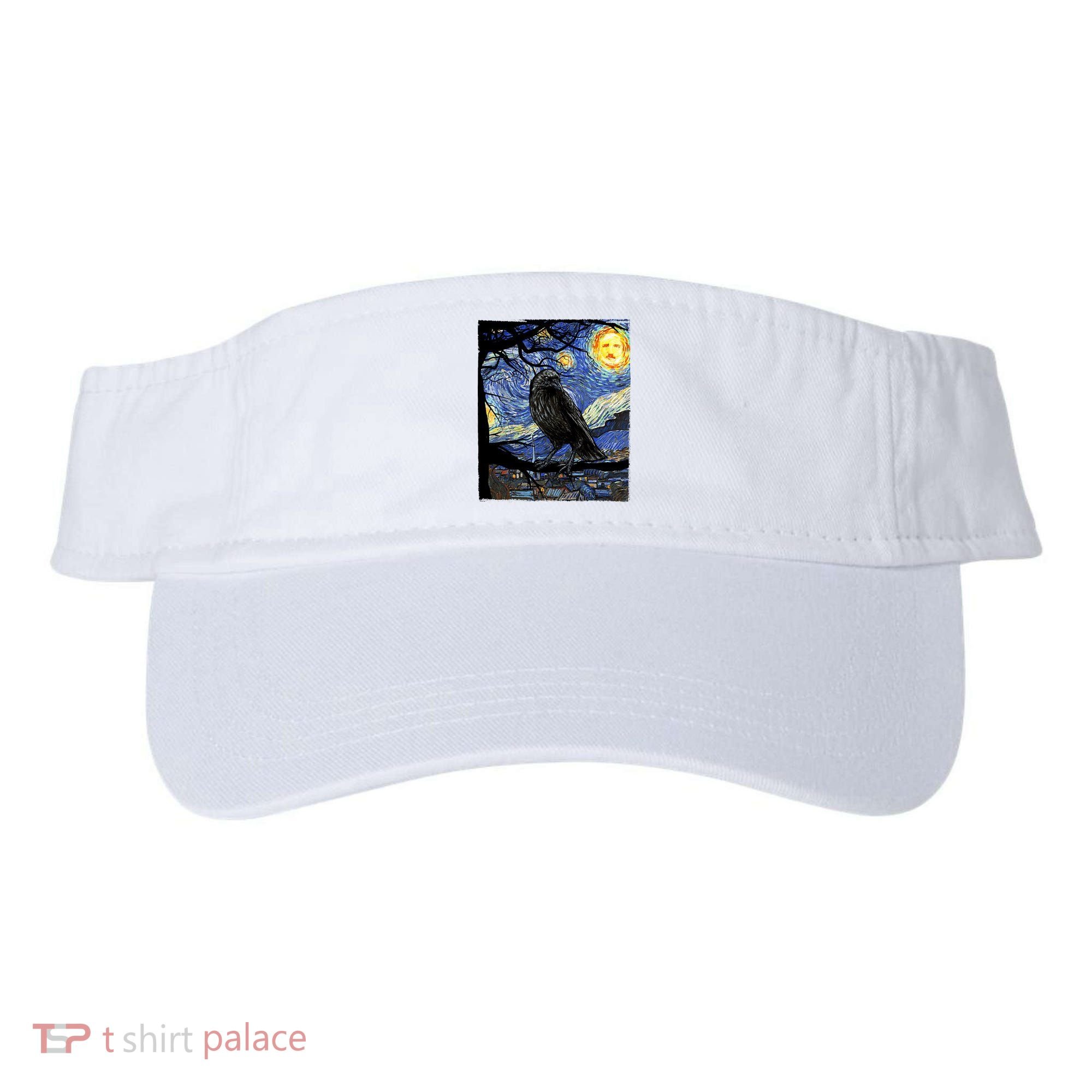 Raven Art Starry Night Edgar Allan Poe Raven Poe Visor